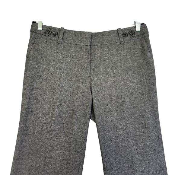 Ann Taylor Womens Wool Blend Dress Pants Slacks Size 8 Gray Wide Leg Career Work - Picture 2 of 11